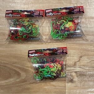 Silly Bandz Elastic Silicone Bracelets MARVEL HEROES shapes Bands, 3 sets of 24